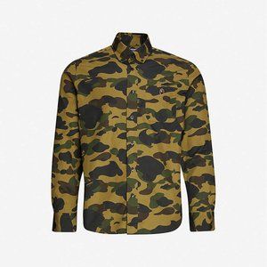 A Bathing Ape BAPE Camo Long Sleeve Dress Shirt